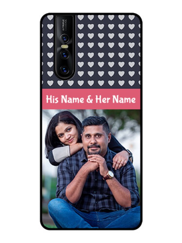 Custom Vivo V15 Pro Custom Glass Mobile Case  - Love Symbols Design