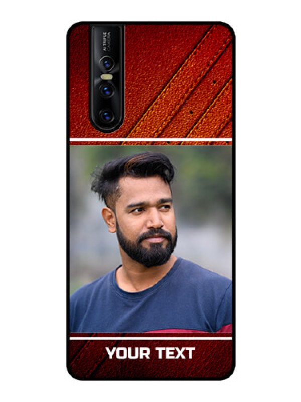 Custom Vivo V15 Pro Personalized Glass Phone Case  - Leather Phone Case Design