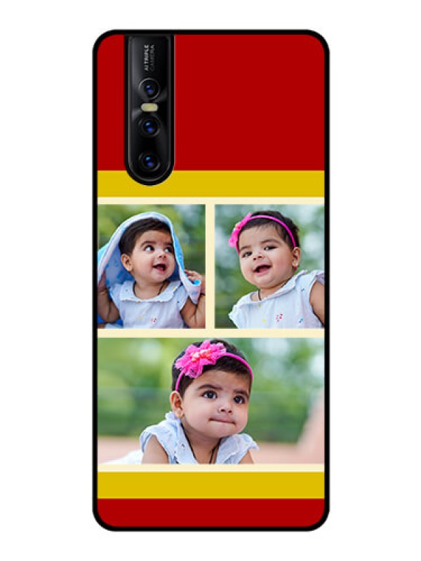 Custom Vivo V15 Pro Custom Glass Mobile Case  - Multiple Pic Upload Design