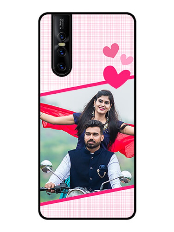 Custom Vivo V15 Pro Custom Glass Phone Case  - Love Shape Heart Design