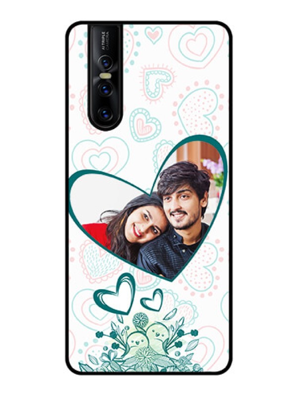 Custom Vivo V15 Pro Photo Printing on Glass Case  - Premium Couple Design