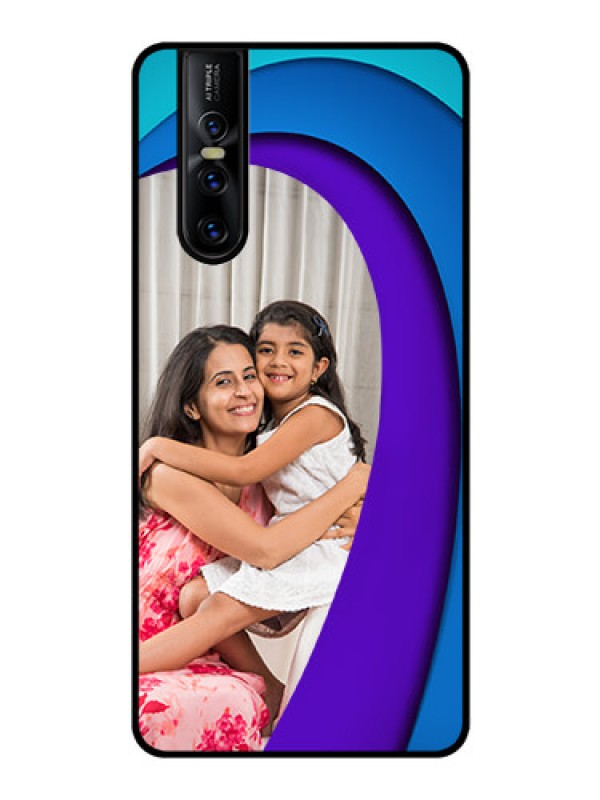 Custom Vivo V15 Pro Photo Printing on Glass Case  - Simple Pattern Design