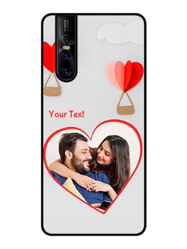 Custom Vivo V15 Pro Custom Glass Mobile Case  - Parachute Love Design