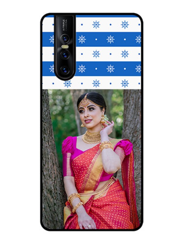 Custom Vivo V15 Pro Photo Printing on Glass Case  - Snow Pattern Design
