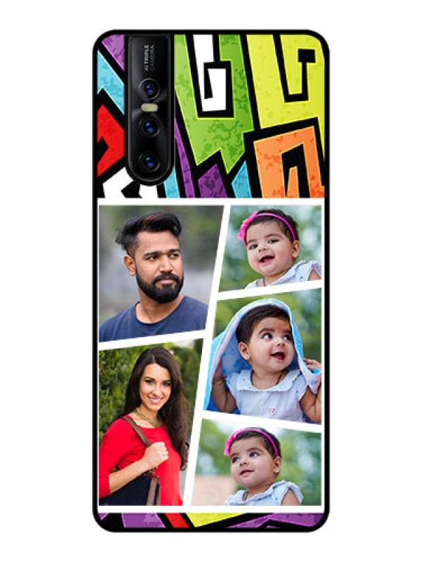 Custom Vivo V15 Pro Custom Glass Phone Case  - Graffiti pattern Design