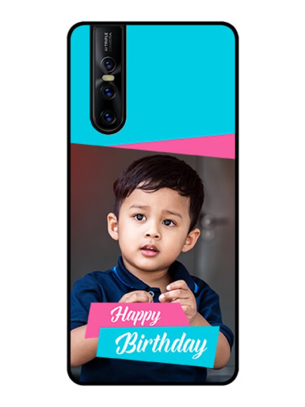 Custom Vivo V15 Pro Personalized Glass Phone Case  - Image Holder with 2 Color Design