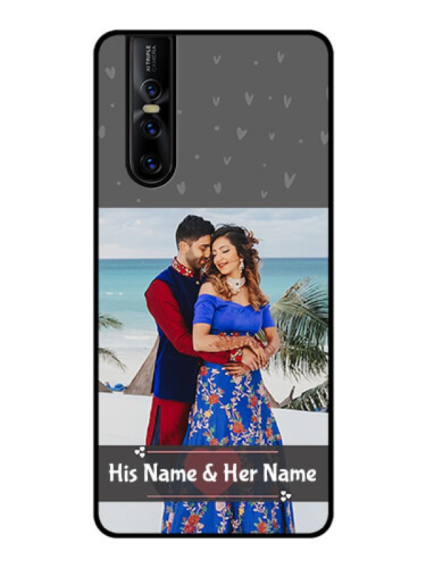 Custom Vivo V15 Pro Custom Glass Mobile Case  - Buy Love Design with Photo Online