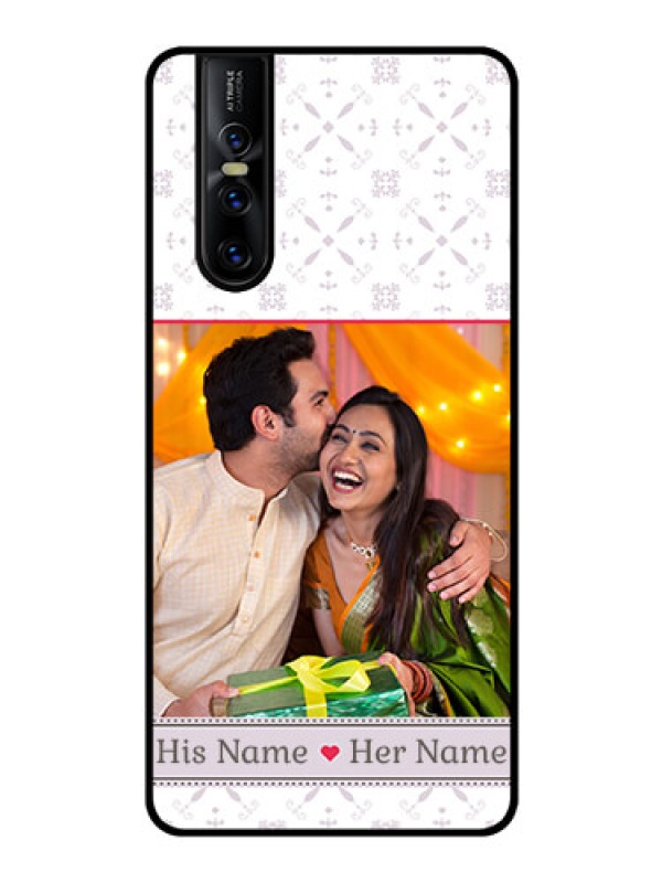 Custom Vivo V15 Pro Custom Glass Mobile Case  - with Photo and Ethnic Design