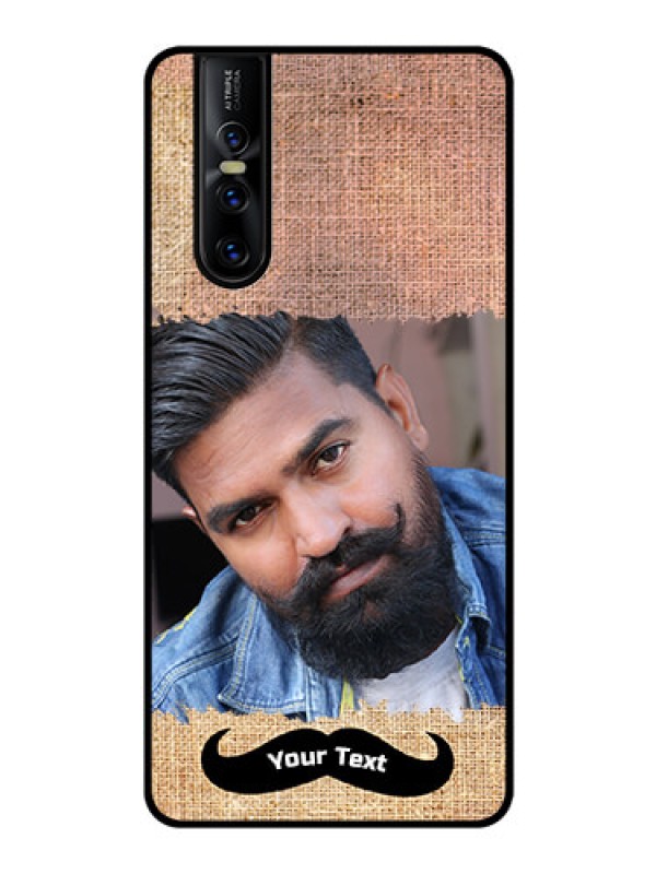 Custom Vivo V15 Pro Personalized Glass Phone Case  - with Texture Design