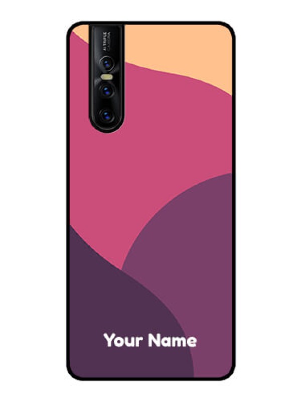 Custom Vivo V15 Pro Custom Glass Phone Case - Mixed Multi-colour abstract art Design