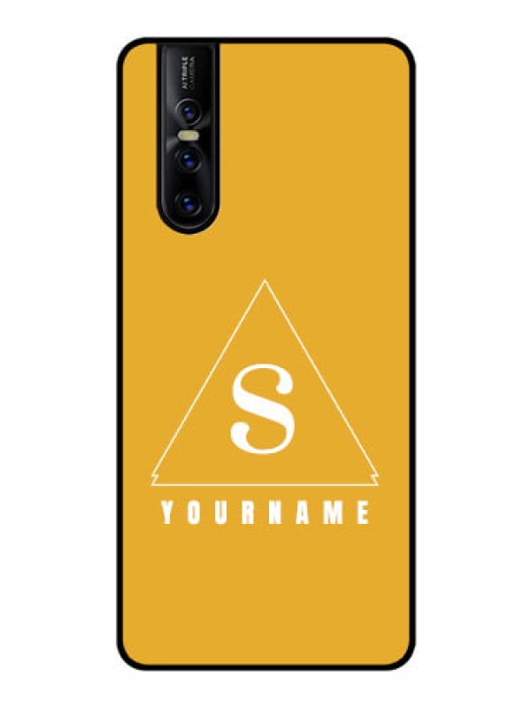 Custom Vivo V15 Pro Personalized Glass Phone Case - simple triangle Design