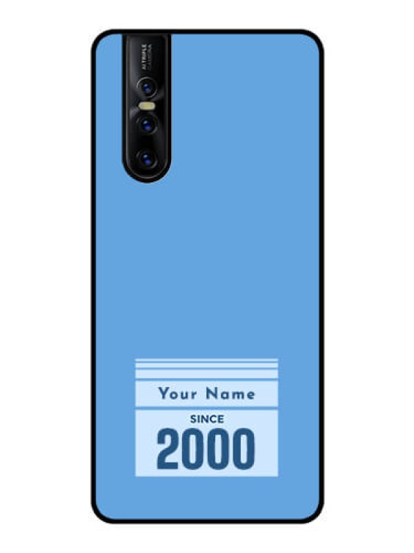 Custom Vivo V15 Pro Custom Glass Mobile Case - Custom Year of birth Design