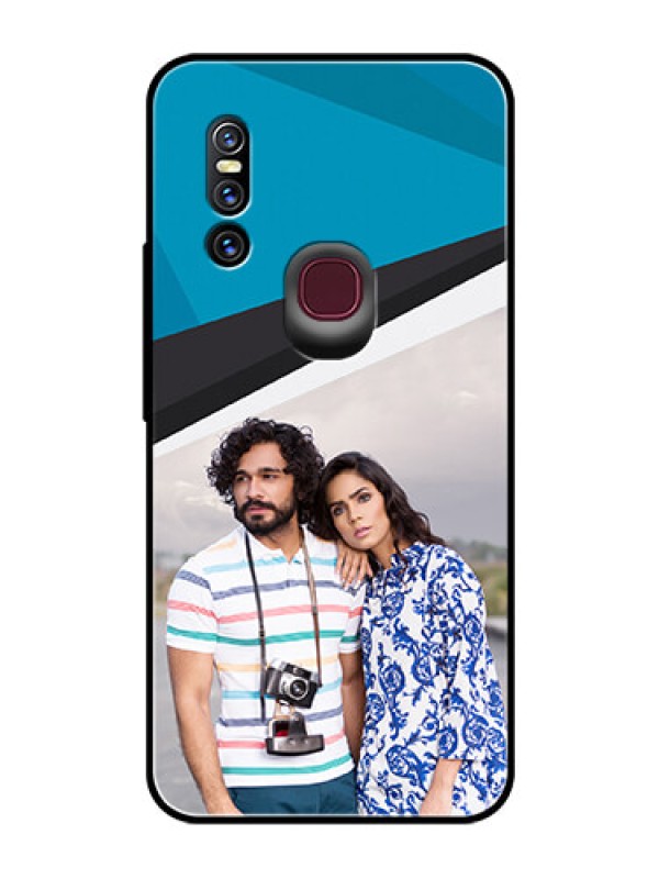 Custom Vivo V15 Photo Printing on Glass Case  - Simple Pattern Photo Upload Design