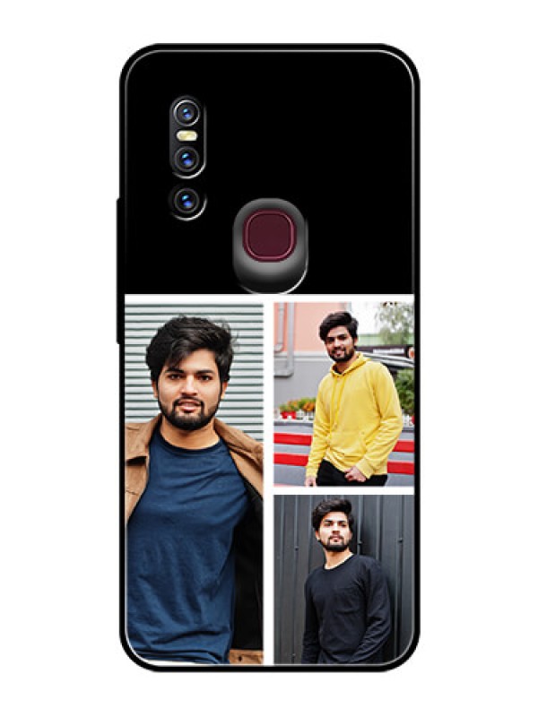 Custom Vivo V15 Photo Printing on Glass Case  - Upload Multiple Picture Design