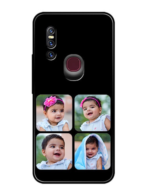 Custom Vivo V15 Photo Printing on Glass Case  - Multiple Pictures Design