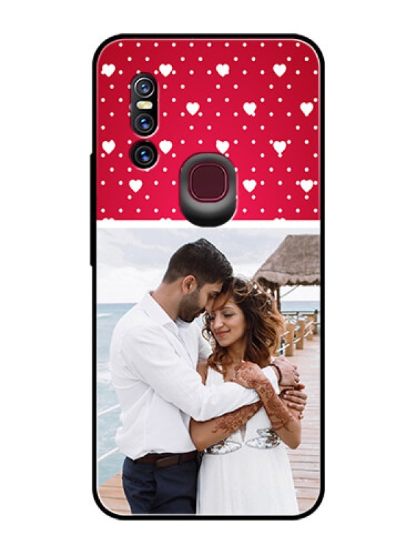 Custom Vivo V15 Photo Printing on Glass Case  - Hearts Mobile Case Design