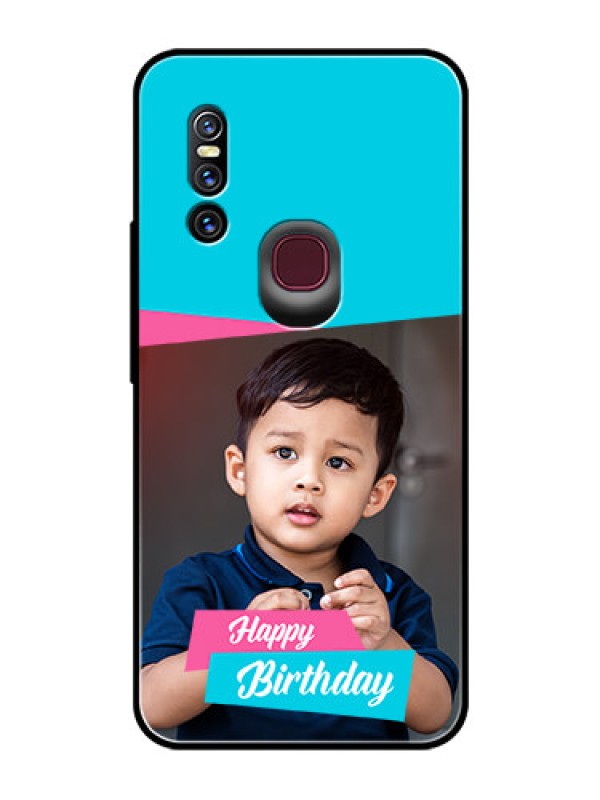 Custom Vivo V15 Personalized Glass Phone Case  - Image Holder with 2 Color Design