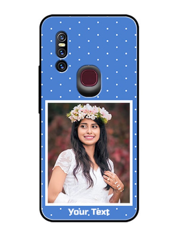 Custom Vivo V15 Photo Printing on Glass Case  - Polka dots design