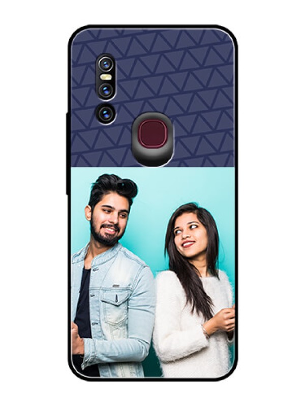 Custom Vivo V15 Photo Printing on Glass Case  - with Best Friends Design  