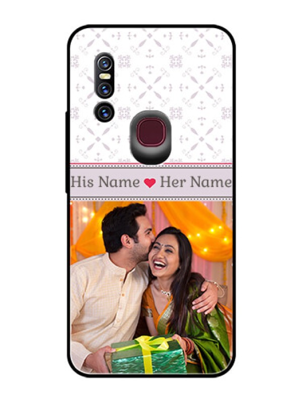 Custom Vivo V15 Custom Glass Mobile Case  - with Photo and Ethnic Design