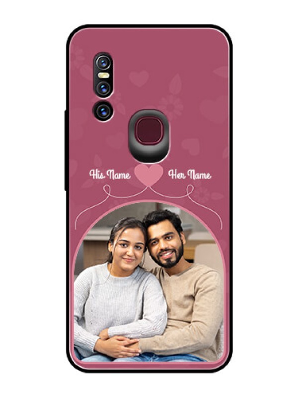 Custom Vivo V15 Photo Printing on Glass Case  - Love Floral Design