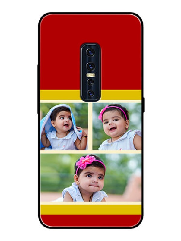Custom Vivo V17 Pro Custom Glass Mobile Case  - Multiple Pic Upload Design