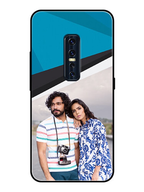 Custom Vivo V17 Pro Photo Printing on Glass Case  - Simple Pattern Photo Upload Design