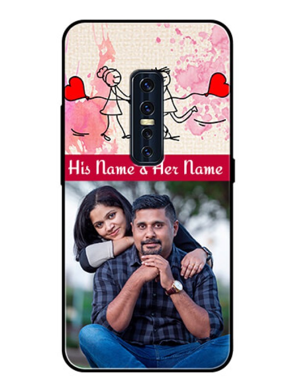 Custom Vivo V17 Pro Photo Printing on Glass Case  - You and Me Case Design