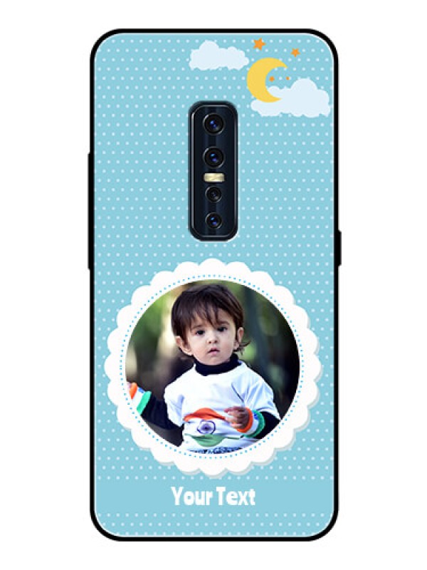 Custom Vivo V17 Pro Personalised Glass Phone Case  - Violet Pattern Design