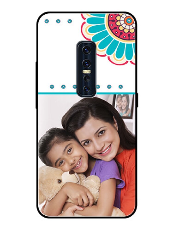 Custom Vivo V17 Pro Custom Glass Phone Case  - Flower Design