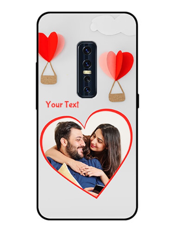 Custom Vivo V17 Pro Custom Glass Mobile Case  - Parachute Love Design