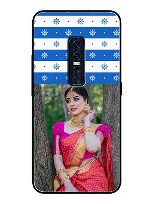Custom Vivo V17 Pro Photo Printing on Glass Case  - Snow Pattern Design