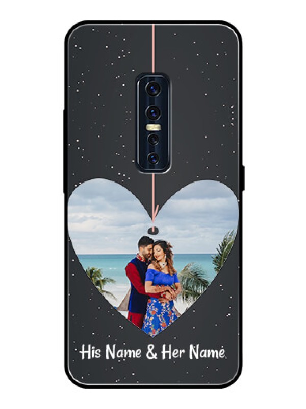 Custom Vivo V17 Pro Custom Glass Phone Case  - Hanging Heart Design
