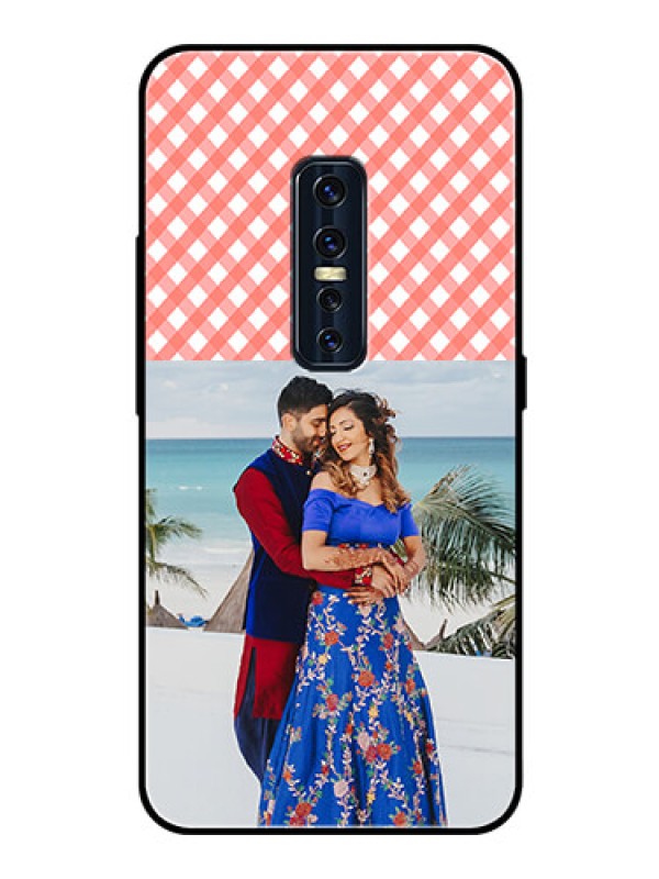 Custom Vivo V17 Pro Personalized Glass Phone Case  - Pink Pattern Design