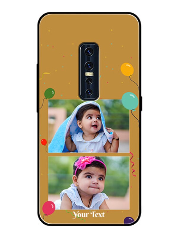 Custom Vivo V17 Pro Personalized Glass Phone Case  - Image Holder with Birthday Celebrations Design