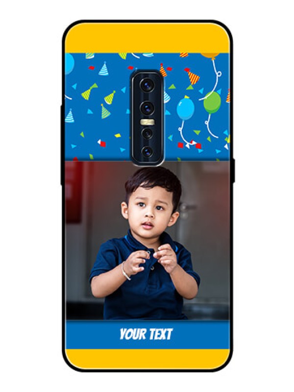 Custom Vivo V17 Pro Custom Glass Mobile Case  - Birthday Wishes Design