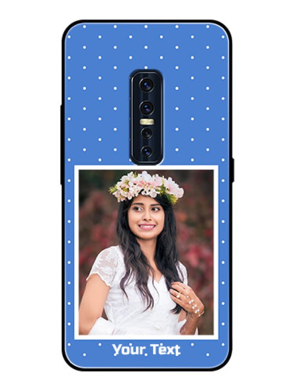 Custom Vivo V17 Pro Photo Printing on Glass Case  - Polka dots design
