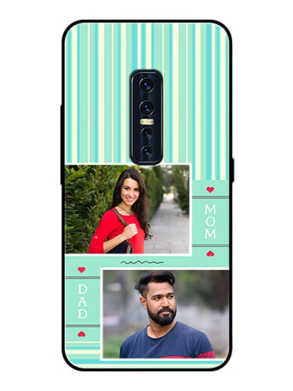 Custom Vivo V17 Pro Custom Glass Phone Case  - Mom & Dad Pic Design