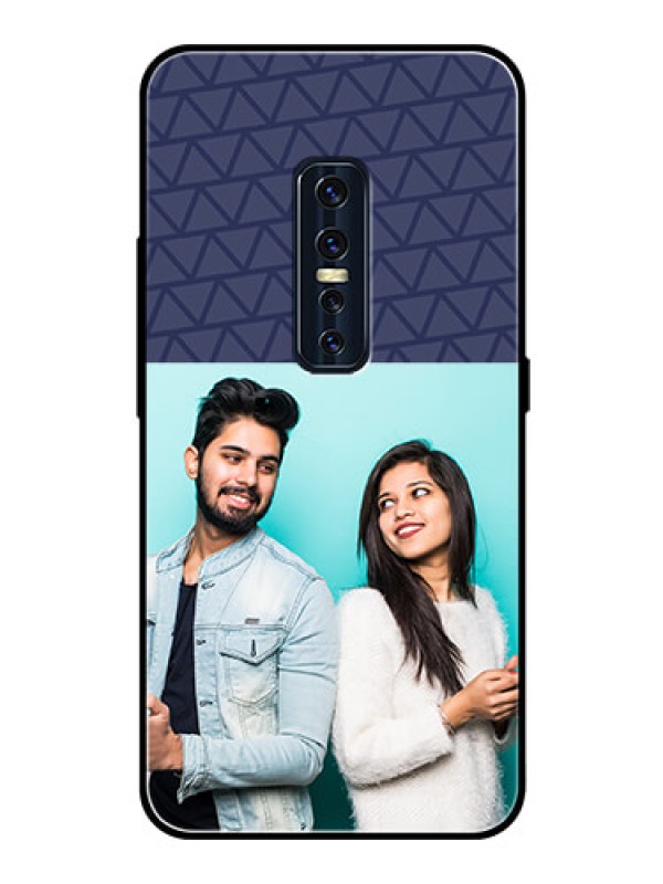 Custom Vivo V17 Pro Photo Printing on Glass Case  - with Best Friends Design  
