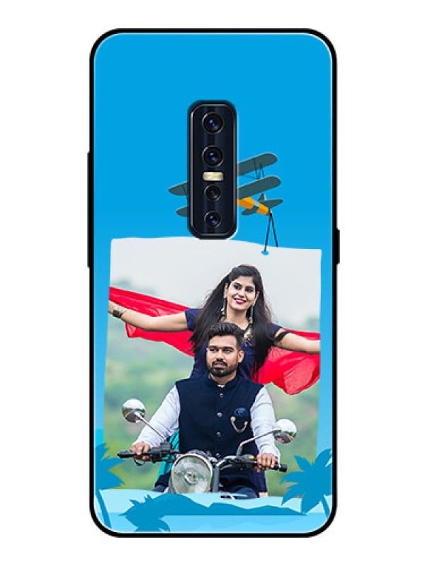 Custom Vivo V17 Pro Custom Glass Mobile Case  - Traveller Design 