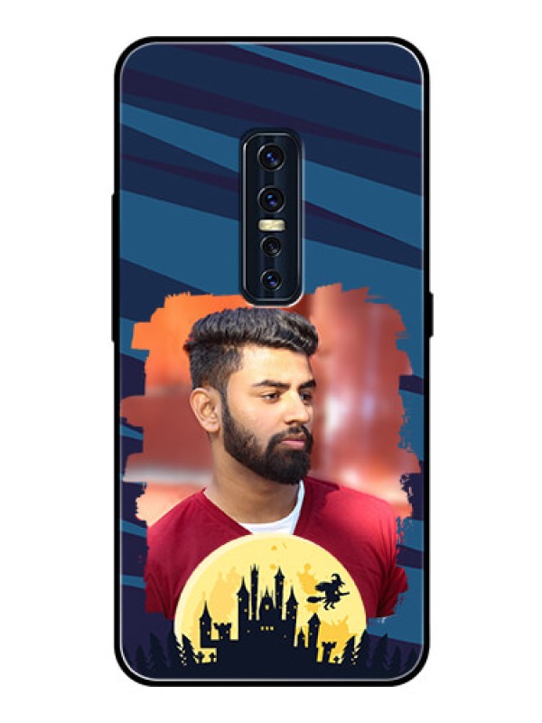 Custom Vivo V17 Pro Photo Printing on Glass Case  - Halloween Witch Design 