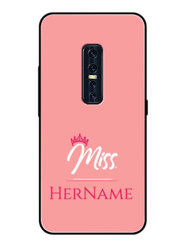 Custom Vivo V17 Pro Custom Glass Phone Case Mrs with Name