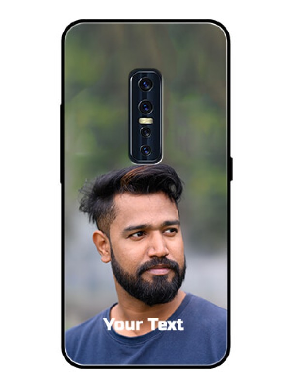 Custom Vivo V17 Pro Glass Mobile Cover: Photo with Text