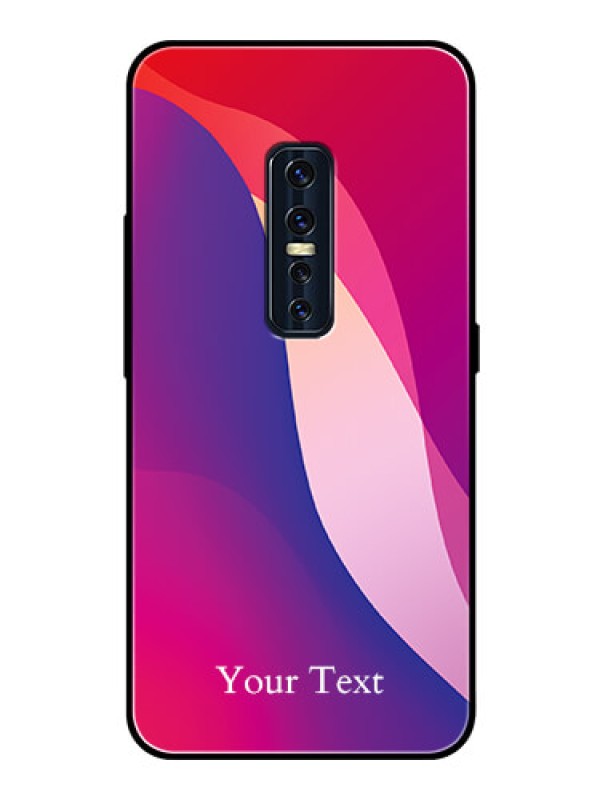 Custom Vivo V17 Pro Personalized Glass Phone Case - Digital abstract Overlap Design