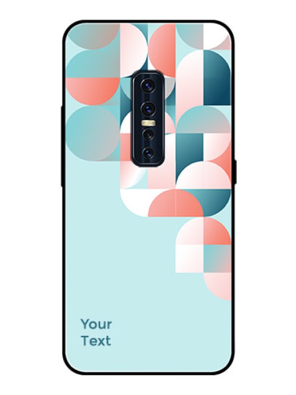 Custom Vivo V17 Pro Custom Glass Phone Case - Stylish Semi-circle Pattern Design