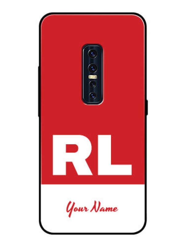 Custom Vivo V17 Pro Personalized Glass Phone Case - dual tone custom text Design