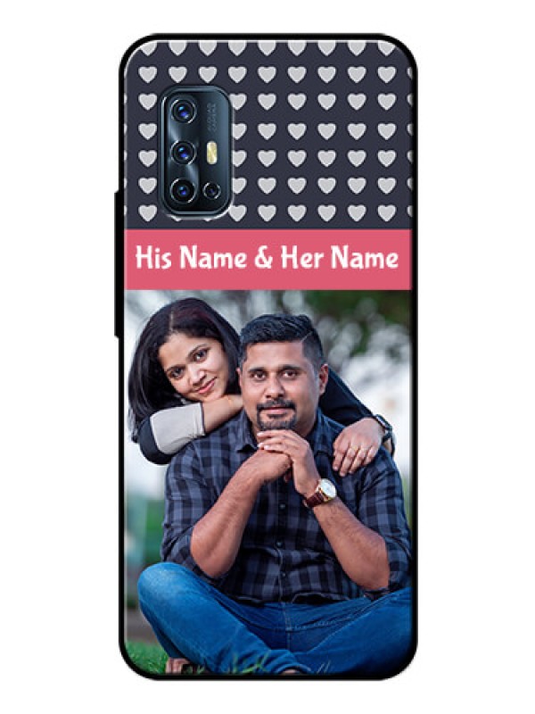 Custom Vivo V17 Custom Glass Mobile Case  - Love Symbols Design