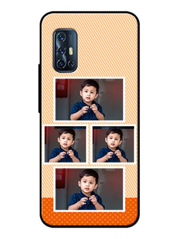 Custom Vivo V17 Photo Printing on Glass Case  - Bulk Photos Upload Design