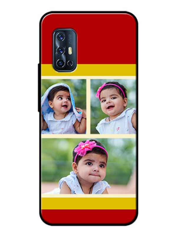 Custom Vivo V17 Custom Glass Mobile Case  - Multiple Pic Upload Design
