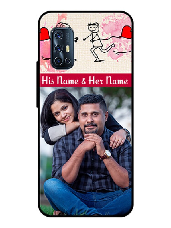 Custom Vivo V17 Photo Printing on Glass Case  - You and Me Case Design